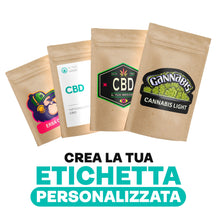 Doypack personalizzato con etichette