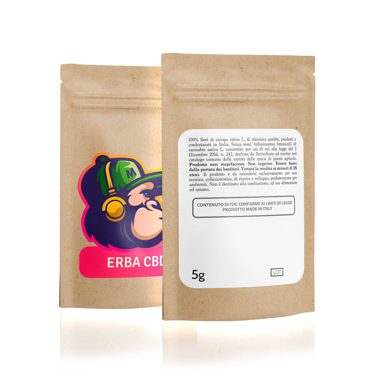 Doypack personalizzato con etichette