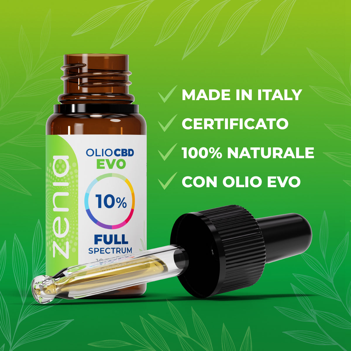 Zenia Olio CBD Evo full-spectrum 10% secondaria