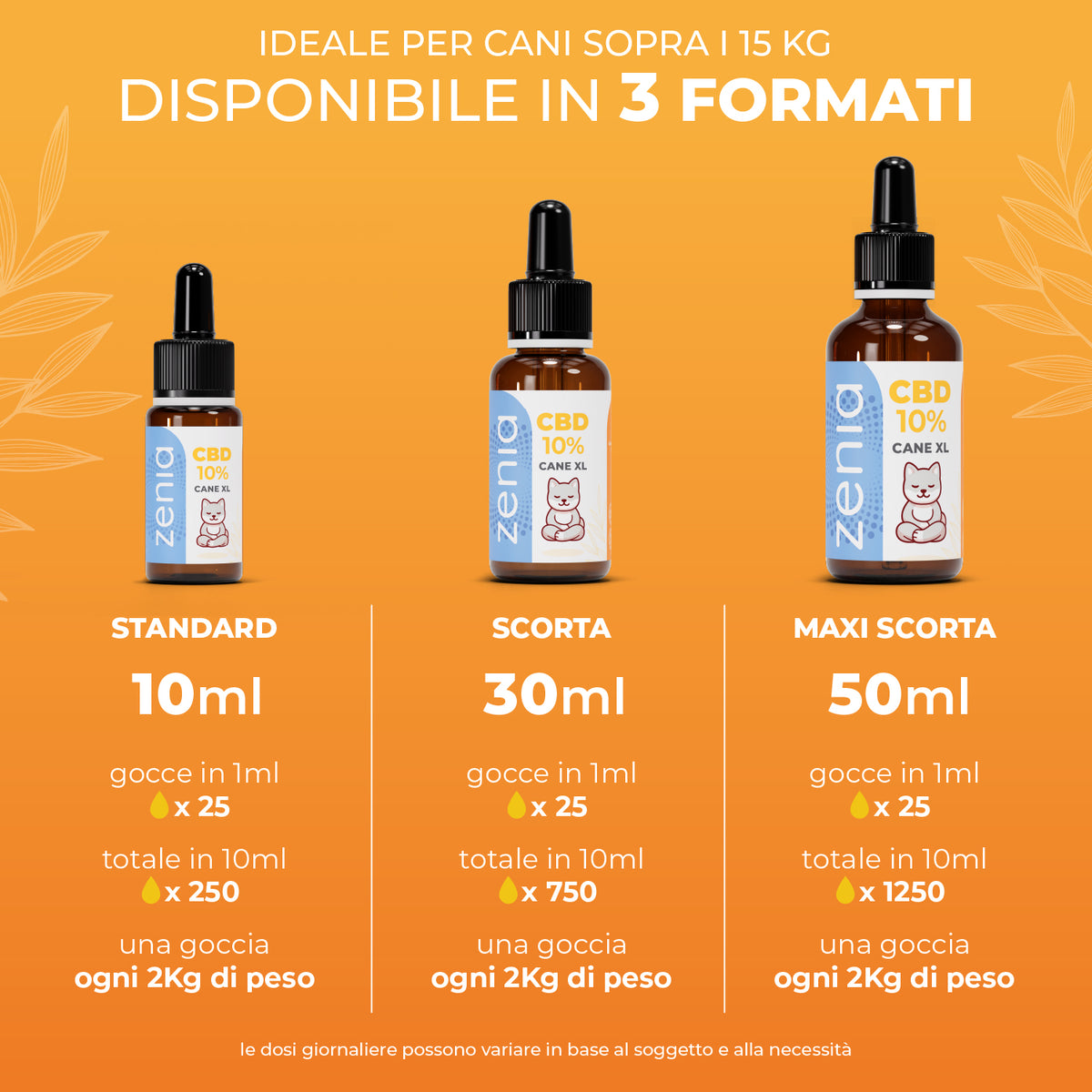 Zenia Olio CBD 10% Cane XL secondaria