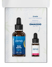 Zenia Olio Notte 15% CBD + CBN 50ml omaggio