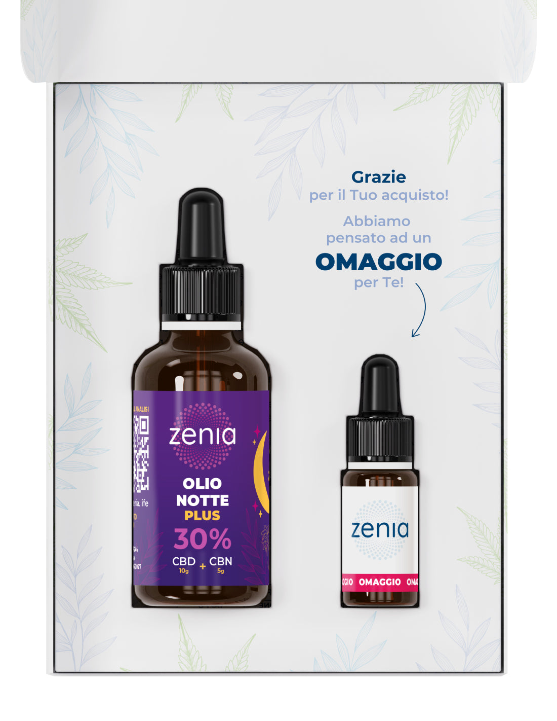 Zenia Olio Notte Plus 30% CBD + CBN 50ml omaggio